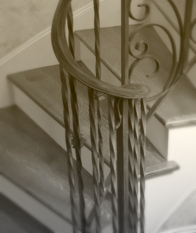 wrought iron banister